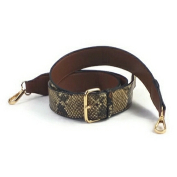 Unbranded Faux Leather Reptile Snake Print Adjustable Purse Strap 1.5" X 50" - Picture 4 of 9